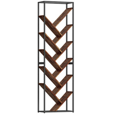 Wyld Haus Dico 10-Tier Metal And Wood Industrial Display Bookcase50W X 24D X 170H Cm from B&Q