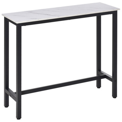 Wyld Haus Nano Rapa Industrial Rectangular Bar Table 120 X 40 CmWhite And Black. from B&Q