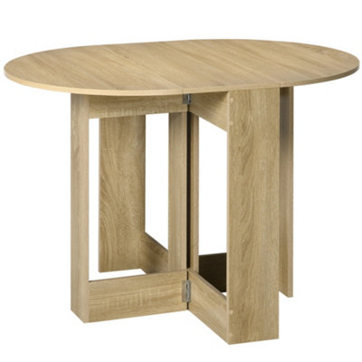 Wyld Haus Vielma Somo Oak Folding Drop-Leaf Dining Table For Compact Kitchens And Apartments from B&Q