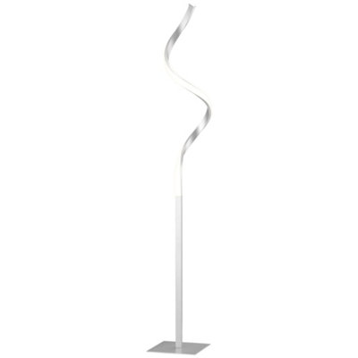 Wyld Haus Mari 147Cm Silver Dimmable Spiral Led Floor Lamp With Square Base from B&Q