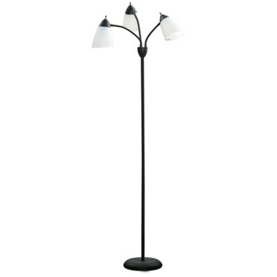 Wyld Haus Diyoni Riyo Metal Black Arc Tree Floor Lamp With 3 Adjustable Rotating Lights 155 Cm from B&Q