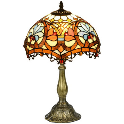 Wyld Haus Multicoloured Stained Glass Table Lamp With Zinc Alloy Base45Cm HighE27 Cap. from B&Q