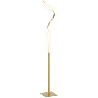 Wyld Haus Fiyosu 146Cm Gold-Tone Dimmable Led Spiral Floor Lamp With Foot Switch from B&Q