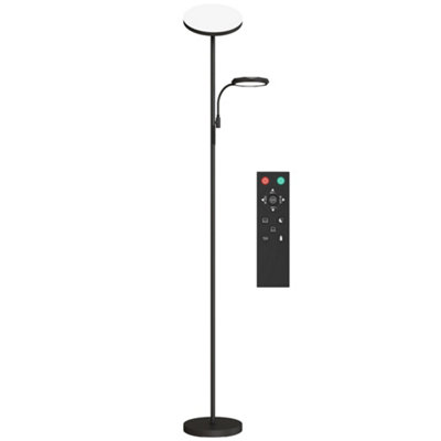 Wyld Haus Madoli Lulo Metal Black Led Uplighter Floor Lamp With Adjustable Reading ArmScene Modes And Remote Control from B&Q