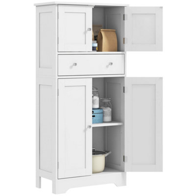 Wyld Haus Elne Vael White Freestanding Multi-Storage Kitchen Cabinet 60W X 30D X 128H Cm from B&Q