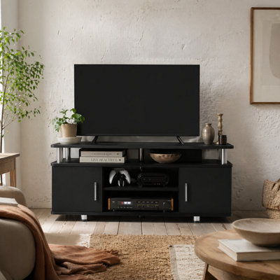Wyld Haus Zisaba Mika 120Cm Black Tv Unit For Tvs Up To 55 Inches2 Doors And Shelves from B&Q
