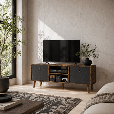 Wyld Haus Dilo 110Cm Rustic Brown Tv Storage Cabinet With Removable Fabric DrawersFits Up To 50-Inch Tvs from B&Q