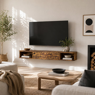 Wyld Haus Avamoro 120Cm Rustic Brown Floating Tv UnitFor Screens Up To 50 Inches from B&Q