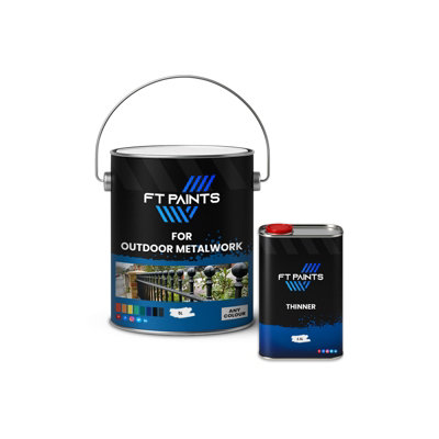  - Ft Paints 7.5L Kit 1K Metal Satin Paint For Outdoor Metalwork- Ral 7001-Silver Grey
