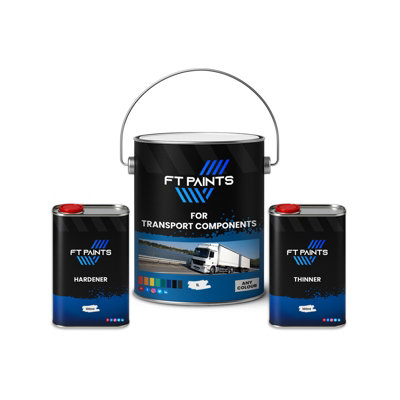  - Ft Paints 1.2L Kit 2K Anti-Rust Metal Paint For Transport Components- Ral 7012-Basalt Grey