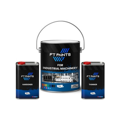  - Ft Paints 3.0L Kit 2K Anti-Rust Metal Paint For Industrial Machinery- Ral 7012-Basalt Grey