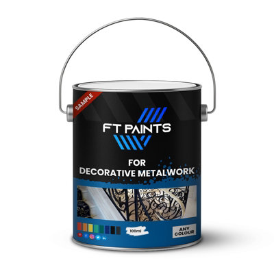  - Ft Paints Sample 100Ml 2K Anti-Rust Metal Paint For Decorative Metalwork- Ral 7012-Basalt Grey