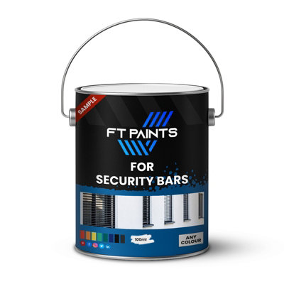  - Ft Paints Sample 100Ml 2K Anti-Rust Metal Paint For Security Bars- Ral 7012-Basalt Grey
