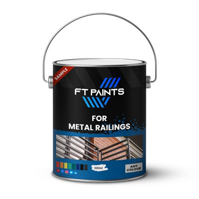  - Ft Paints Sample 100Ml Semi-Gloss Enamel Paint For Metal Railings- Ral 3020-Traffic Red