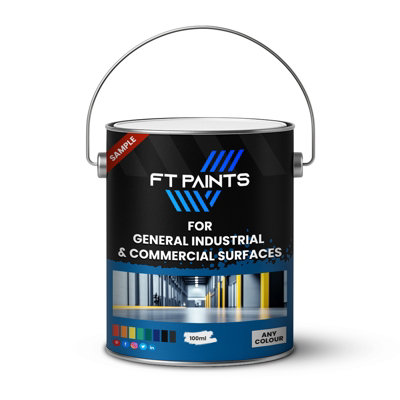  - Ft Paints Sample 100Ml Semi-Gloss Enamel Paint For General Industrial & Commercial Surfaces- Ral 7035-Light Grey