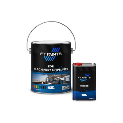  - Ft Paints 5L Kit Satin Finish Enamel Paint For Machinery & Pipelines- Ral 7042-Traffic Grey A