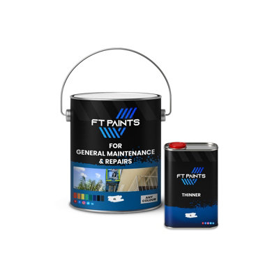  - Ft Paints 20L Kit Satin Finish Enamel Paint For General Maintenance & Repairs- Ral 7042-Traffic Grey A