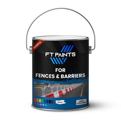  - Ft Paints Sample 100Ml Semi-Gloss Enamel Paint For Fences & Barriers- Ral 3020-Traffic Red