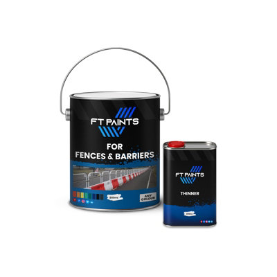  - Ft Paints 1L Kit Semi-Gloss Enamel Paint For Fences & Barriers- Ral 1003-Signal Yellow