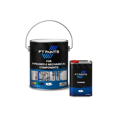  - Ft Paints 20L Kit Semi-Gloss Enamel Paint For Pipelines & Mechanical Components- Ral 7042-Traffic Grey A