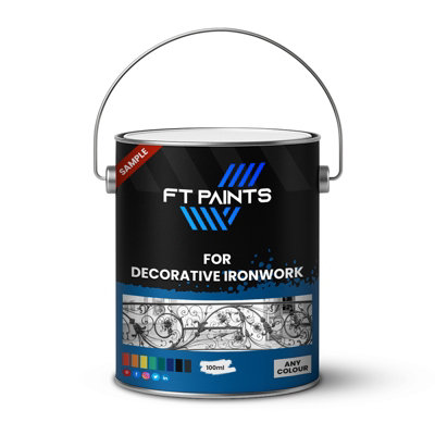  - Ft Paints Sample 100Ml Decorative Matt Finish Paint For Decorative Ironwork- Ral 7001-Silver Grey