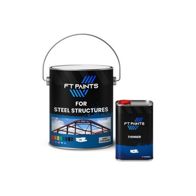  - Ft Paints 20L Kit Decorative Matt Finish Paint For Steel Structures- Ral 7001-Silver Grey