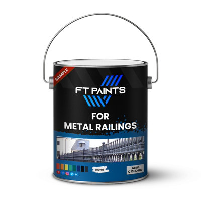  - Ft Paints Sample 100Ml Gloss Finish Paint For Metal Railings- Ral 3020-Traffic Red
