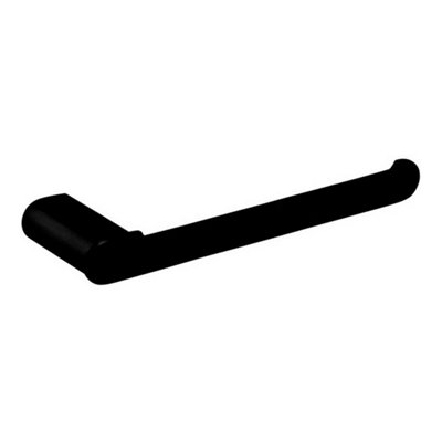 Bubly Bathrooms Nero Round Matt Black Towel RailWall Mounted Mild Steel Modern Design from B&Q