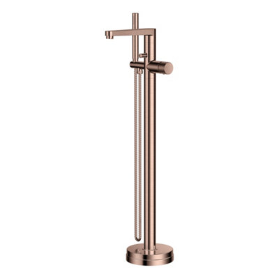 Bubly Bathrooms Koko Freestanding Bath Shower Mixer Tap With Elegant Fluted HandlesBrushed Bronze from B&Q