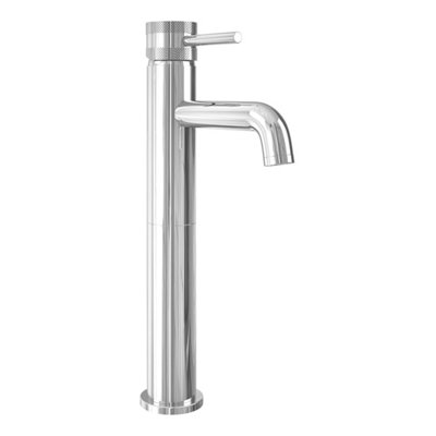 Bubly Bathrooms Tall Basin Mono Mixer TapSolid Brass With Chrome Finish & Customisable Handles For Modern Bathrooms from B&Q