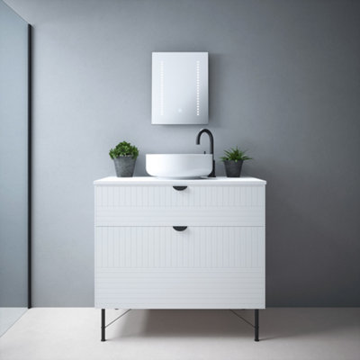 Bubly Bathrooms Ares Tunable Led Bathroom Mirror With Shaver SocketDimmable & Demister390X500mmIp44 Rated from B&Q