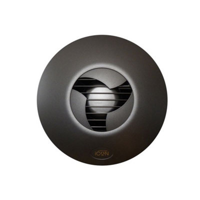 Bubly Bathrooms Airflow Icon 15 Quiet Bathroom Extractor Fan With Anthracite Cover100mm191M3/hrIpx4 Rated from B&Q
