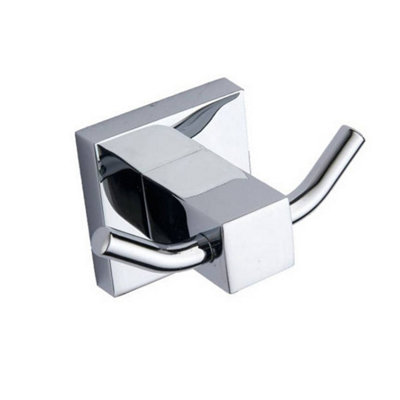 Bubly Bathrooms Chrome Robe HookWall Mounted Gloss Finish Modern Design from B&Q