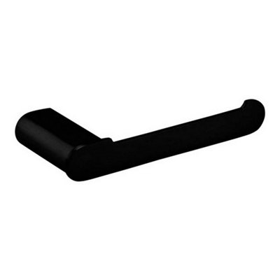 Bubly Bathrooms Nero Round Wall Mounted Toilet Roll HolderMatt Black Modern Design Mild Steel from B&Q