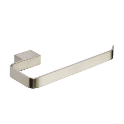 Bubly Bathrooms Brushed Nickel Towel RailWall Mounted Bathroom Towel Holder from B&Q