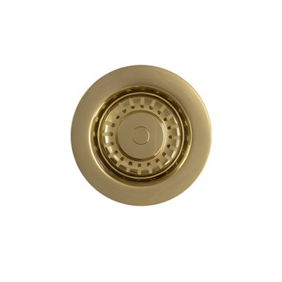 Balterley Unisex Metallics Kitchen Sink Waste Without Overflow, Top Fix Installation, Brushed Brass In - Image 3