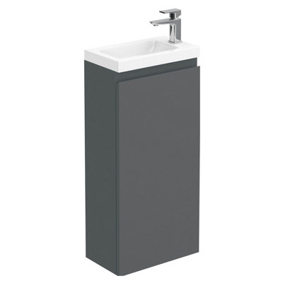 Balterley 400mm Matt Grey Vanity Unit With Basin from B&Q
