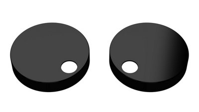 B&Q -  Toilet Seat Cover Caps Black Nts004/007