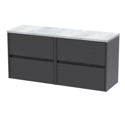 Balterley Chartley Contemporary 4 Drawer Wall Hung Vanity Unit With Laminate Worktop1200mm from B&Q