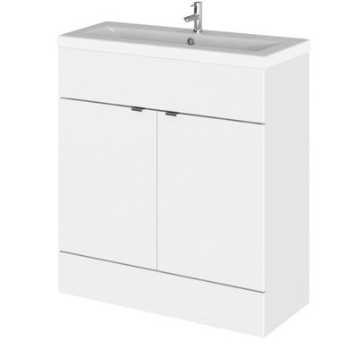 Balterley Alrewas Contemporary 2 Door Floor Standing Vanity Unit With BasinGloss White800mm from B&Q