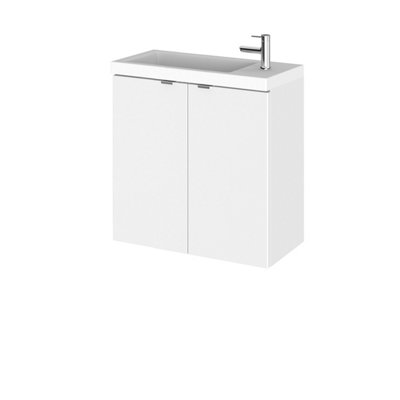 Balterley Alrewas Contemporary 2 Door Wall Hung Vanity Unit With BasinGloss White500mm from B&Q