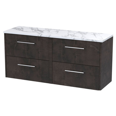 Balterley Winshill Contemporary 4 Drawer Wall Hung Vanity Unit With Laminate Worktop1200mm from B&Q