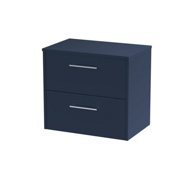 Balterley Winshill Contemporary 2 Drawer Wall Hung Vanity Unit With Worktop600mm from B&Q