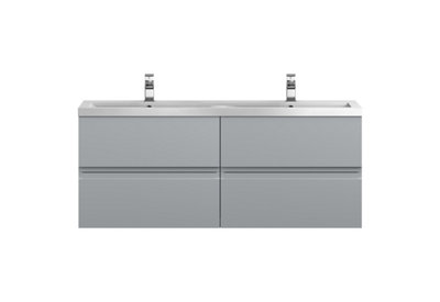 Balterley Mavesyn Contemporary 4 Drawer Wall Hung Vanity Unit With BasinSatin Grey1200mm from B&Q