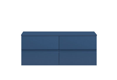 Balterley Mavesyn Contemporary 4 Drawer Wall Hung Vanity Unit With WorktopDark Blue1200mm from B&Q