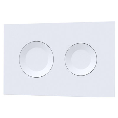 B&Q -  Round Dual Flush Push Button White