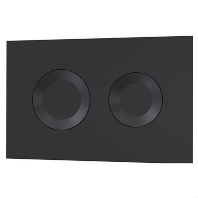 B&Q -  Round Dual Flush Push Button Black