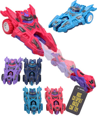 B&Q Pull Back Motorbike Launcher Toy Set Small Vehicles