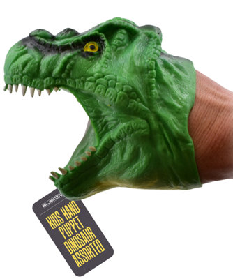  - Dinosaur Hand Puppet Jurassic Era Flexible Rubber Toy