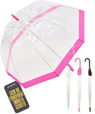 Clear Dome Umbrella Transparent Canopy Medium Edge from B&Q